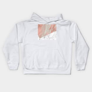 Rose gold marble - carrara Kids Hoodie